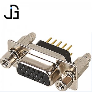 PCB straight 15 pin female VGA D-SUB connector plated by gold
