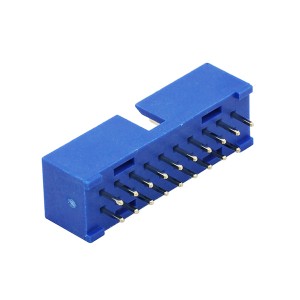 2.54mm 1.27mm pitch 20 pin right smt angle idc male connector box header