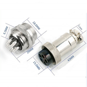 GX16 2/3/4/5/6/7/8 Pin Male And Female 16mm Electrical Circular Cable Connector
