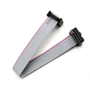 2.54mm pitch 1.0mm diamter 16 pin IDC connector flat ribbon cable Assembly grey color Flat Cable