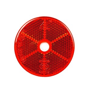 Factory directly cheap Dia60mm Reflective Red Round Plastic reflex Reflector for mocycle truck